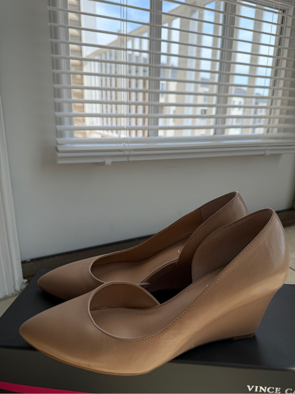 FRANCO SARTO Tan Wedge Pump - Sleek Everyday Heel